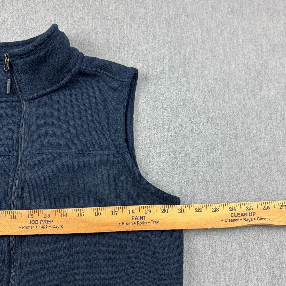The North Face Sweater Vest Men Medium Blue Fleece Full Zip Outdoors Hiking Logo